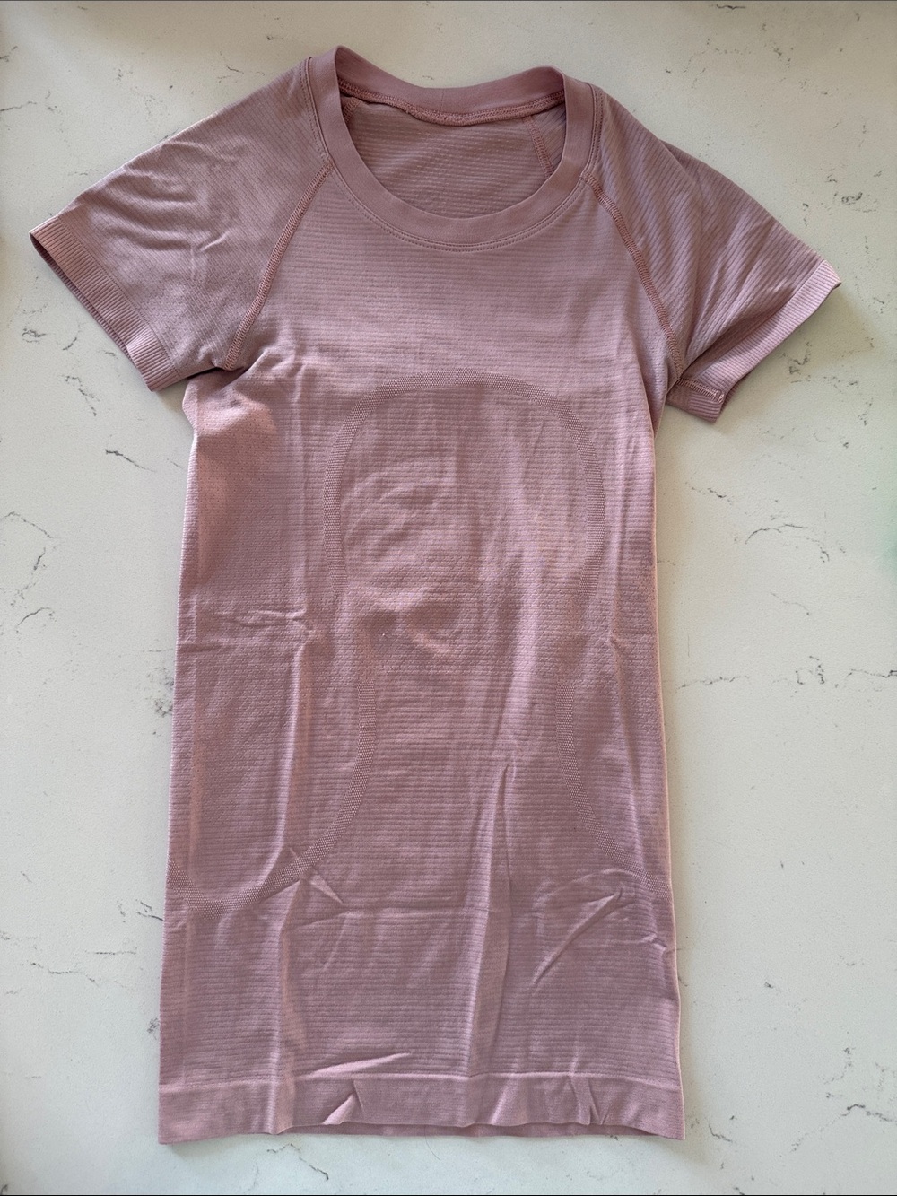Lululemon athletica Swifty Tech Short Sleeve Top hip-length — Dusty Rose